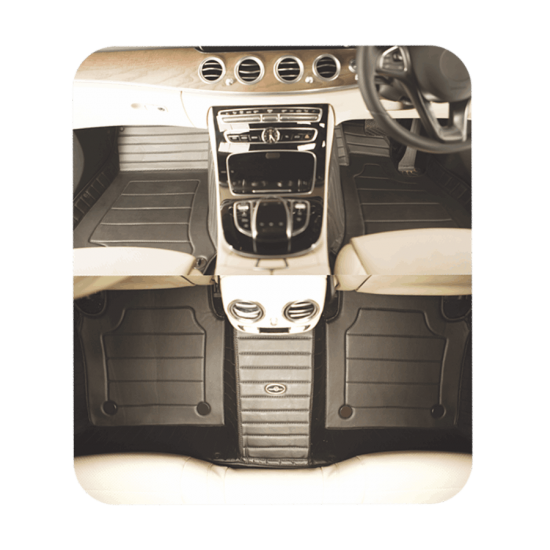 Mahindra XUV500 4D Boss Leatherite Car Floor Mat Black( Without Grass Mat)