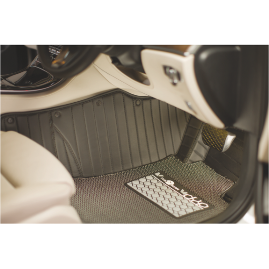 Honda WRV Top Gear 4D Boss Leatherite Car Floor Mat Black (With Grass Mat)