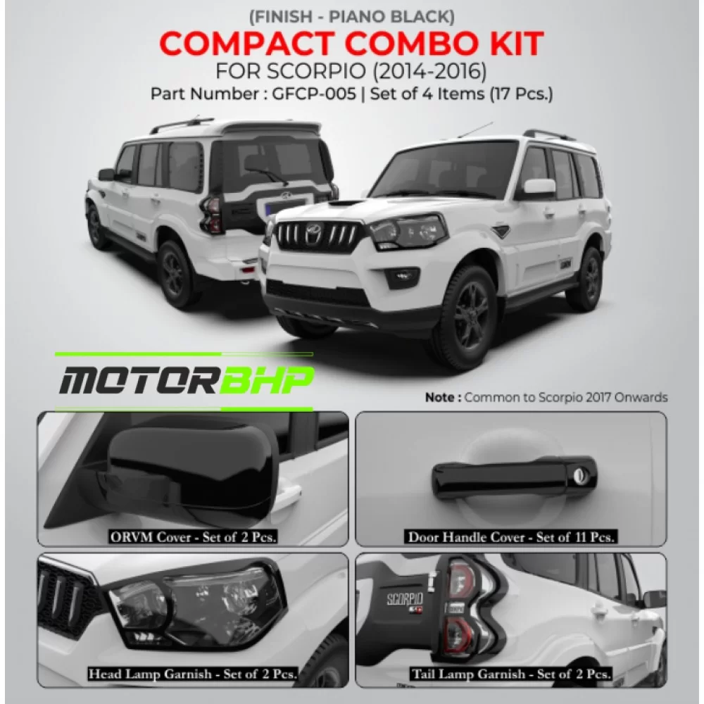 Buy Mahindra Scorpio (2014-2016) Combo Kit Accessories Online ...