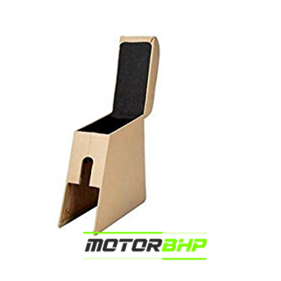 Tata Nexon EV (2020 Onwards) Custom Fitted Wooden Car Center Console Armrest - Beige