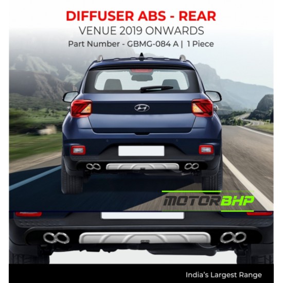 Hyundai Venue Car Bumper Diffuser ABS- Rear (2019 Onwards)