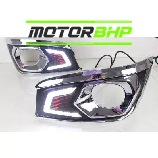 Buy Toyota Fortuner (2012-2015) Front LED DRL Light Car Accessories ...