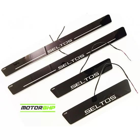 Buy Kia Seltos LED Foot Step Black Glossy Car Accessories ...