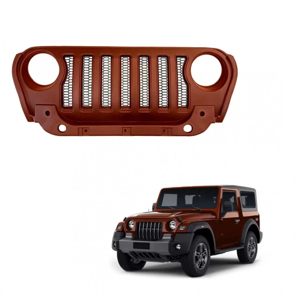 Buy Mahindra Thar Front Grill Wrangler Rubicon Style Mystic ...