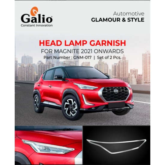  Galio Nissan Magnite Head Lamp Chrome Garnish 