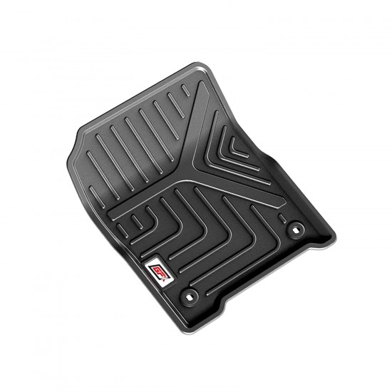 GFX Premium Life Long Car Floor Foot Mats For Toyota Fortuner Manual (2016-Onwards) Black (7 Seater)