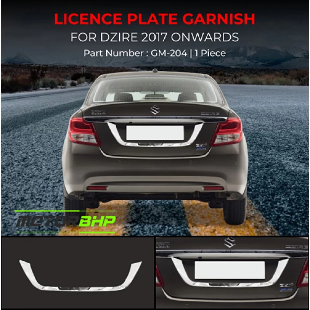 Buy Maruti Suzuki Dzire Licence Plate Garnish Car Accessories ...