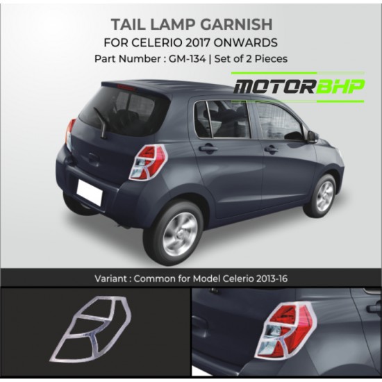  Maruti Suzuki Celerio Tail Lamp Chrome Garnish (2013-2017)