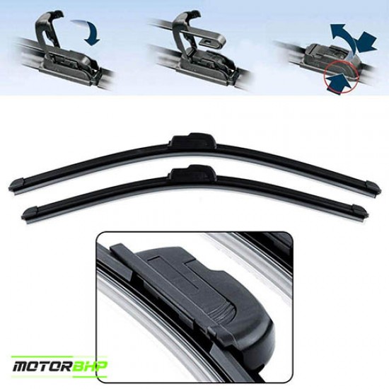 Wiper Blade Framless For Mahindra TUV 300 (Size 20'' and 19'' ) Black