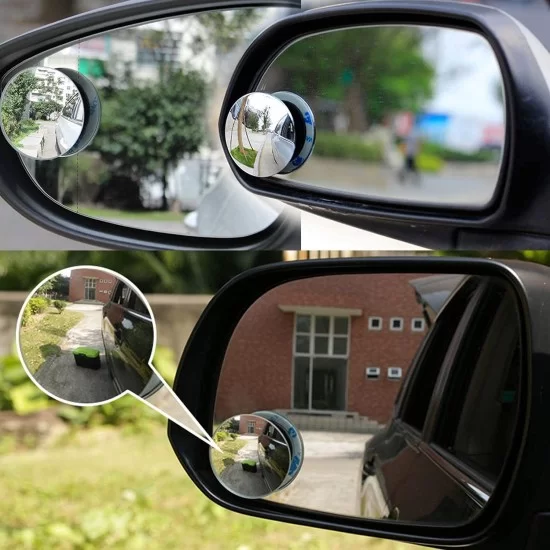 Universal Glass Blind Spot Round Wide Angle Adjustable 360° Rotate Convex Rear  View Mirror